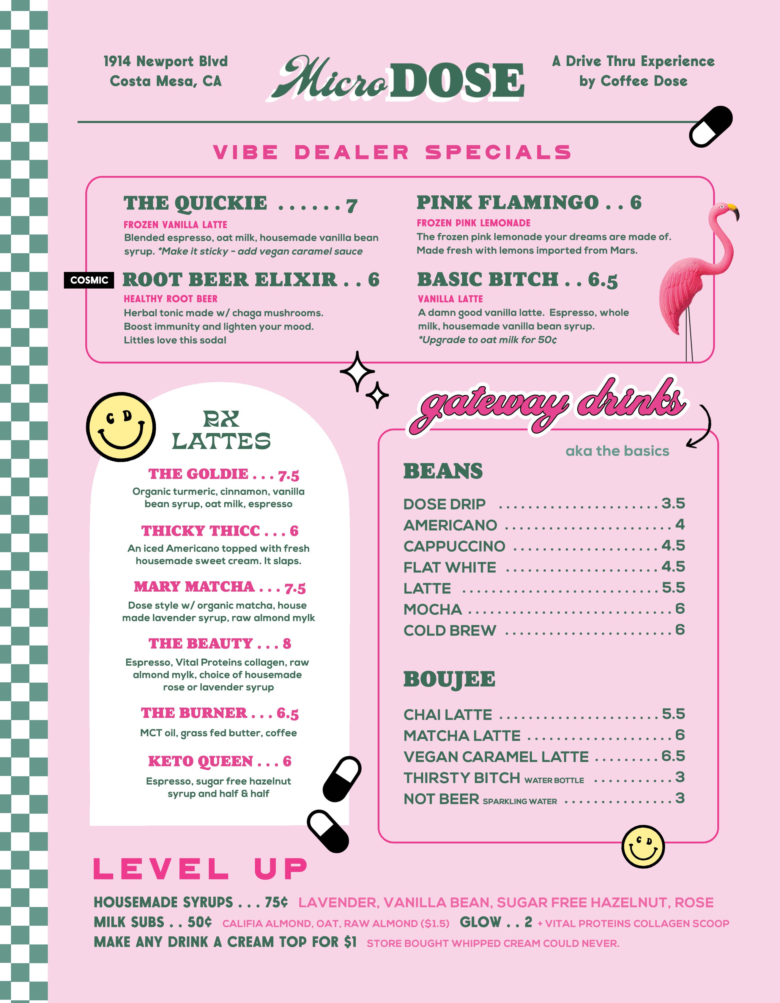 MicroDose Menu – Coffee Dose