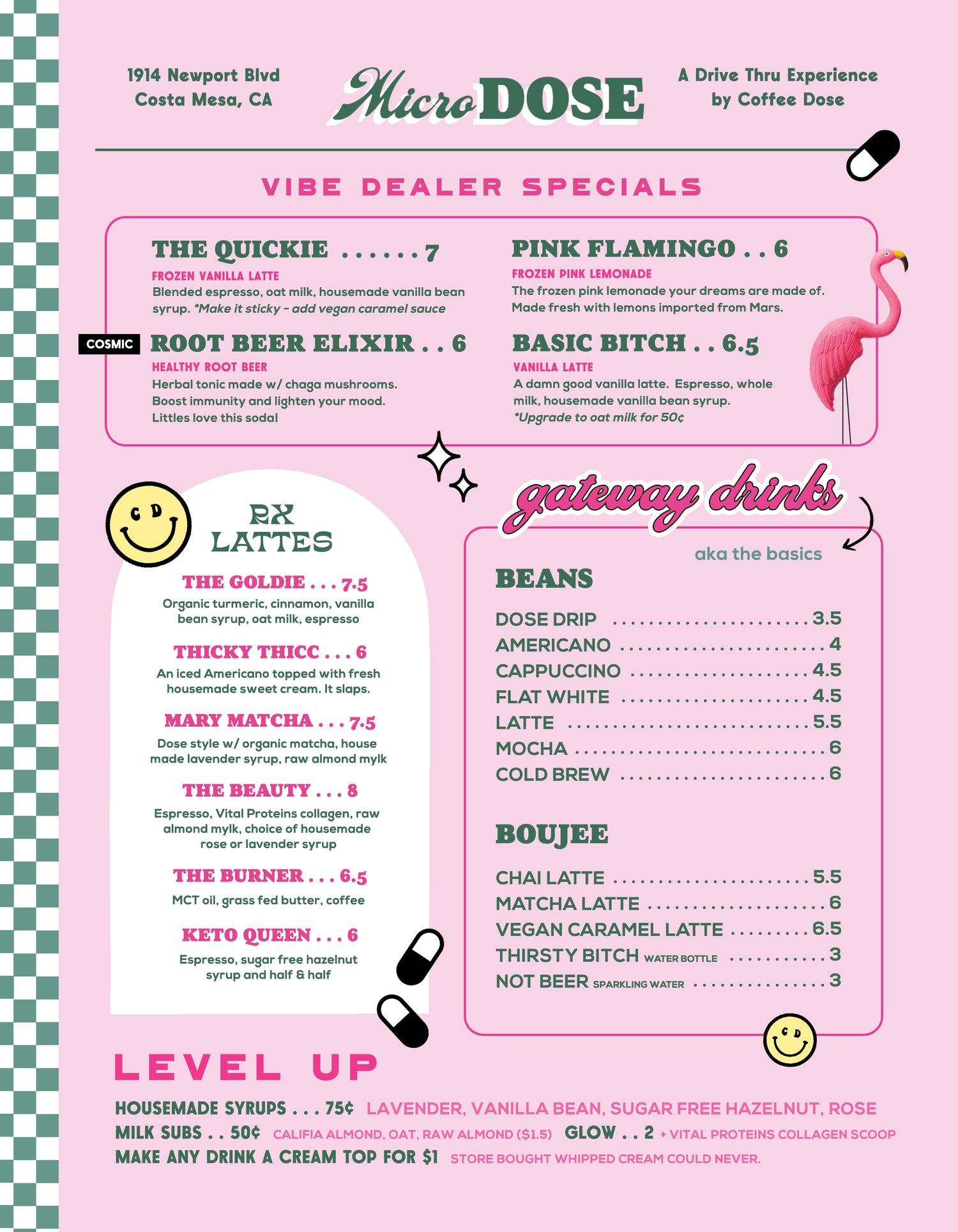 MicroDose Menu – Coffee Dose