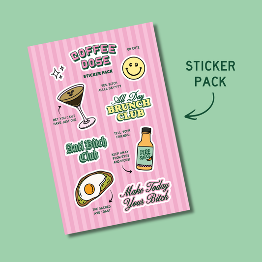 Anti Bitch Club Sticker Sheet