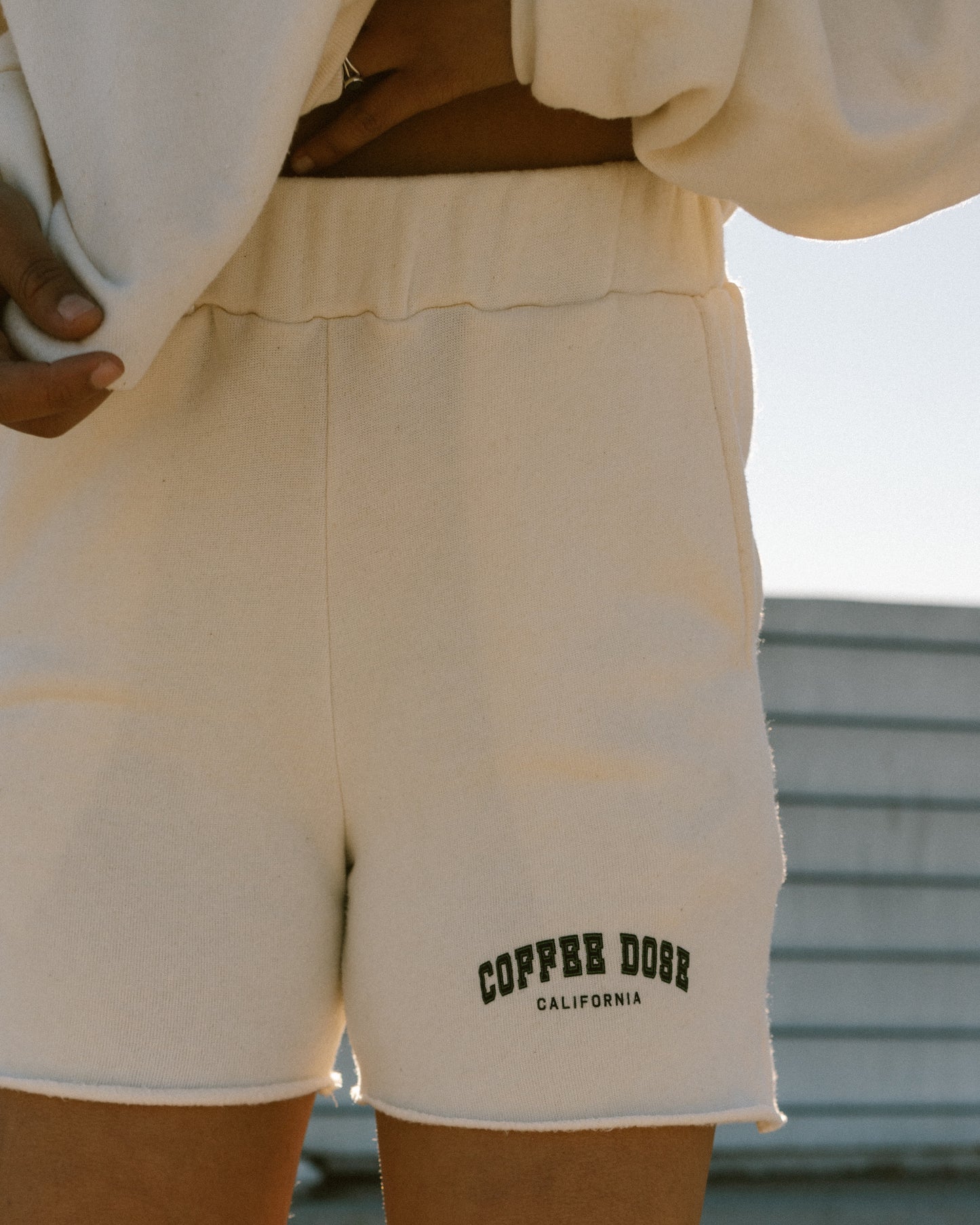 Coffee Dose Cream Shorts